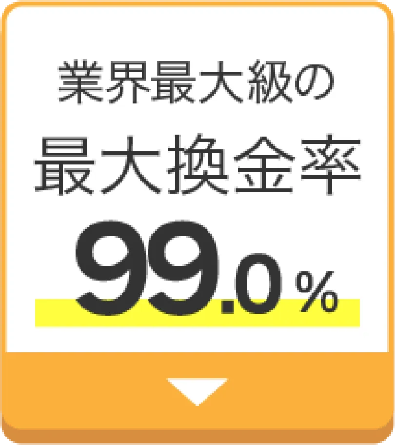 最大換金率98.4%